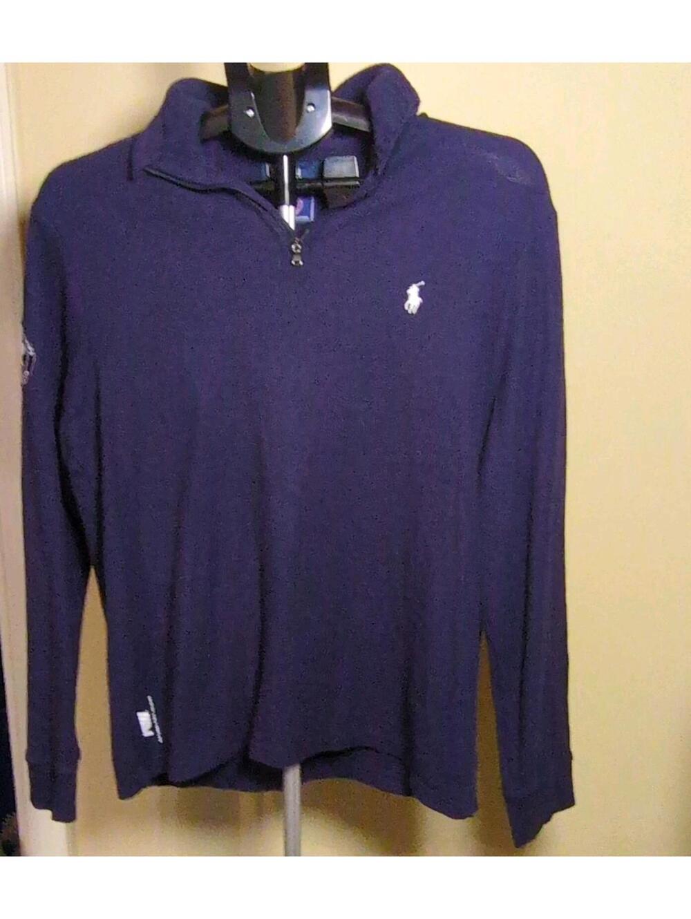 Polo by Ralph Lauren Wimbledon Official Navy Blue Knit Pullover Size Men's M